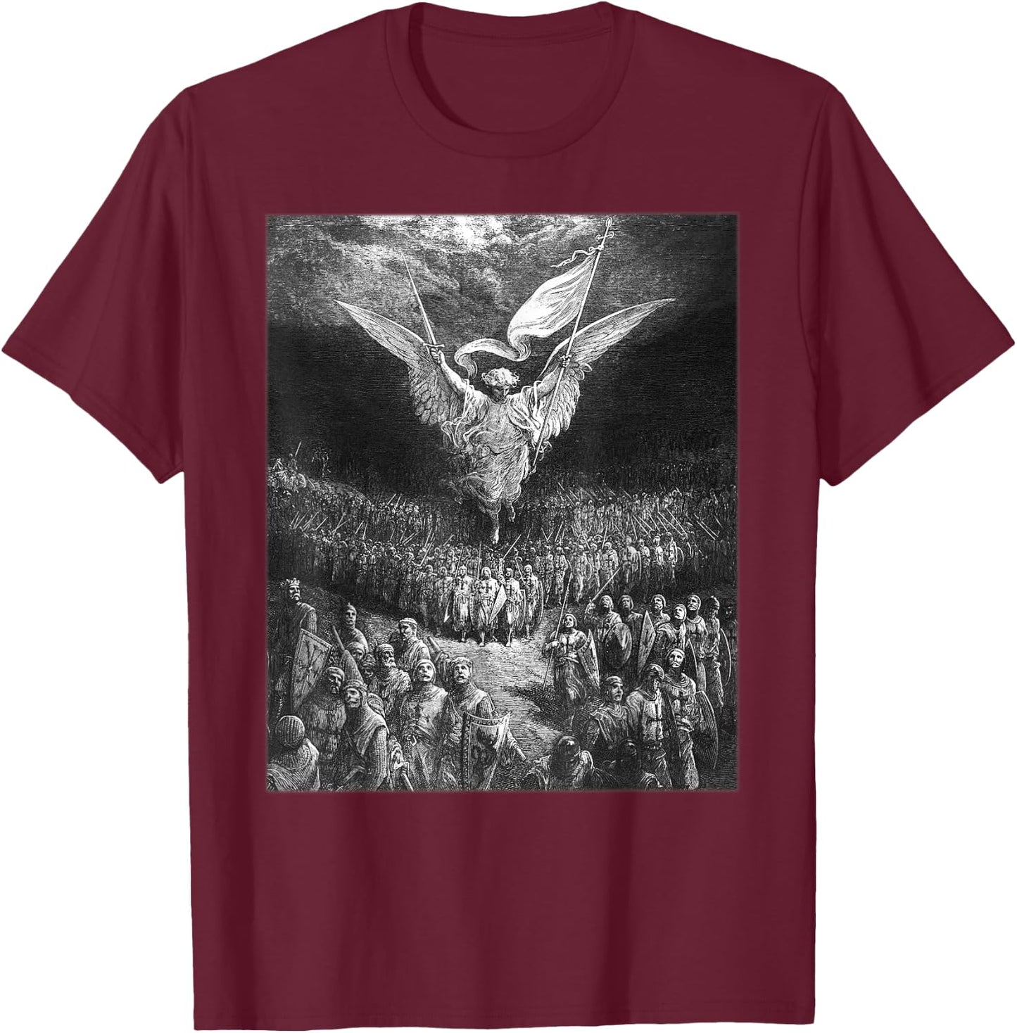 The Road to Jerusalem by Gustave Doré T-Shirt - T-Shirt | Maroon