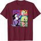 The Grim Adventures of Billy and Mandy Big Chest Panels T-Shirt - T-Shirt | Maroon