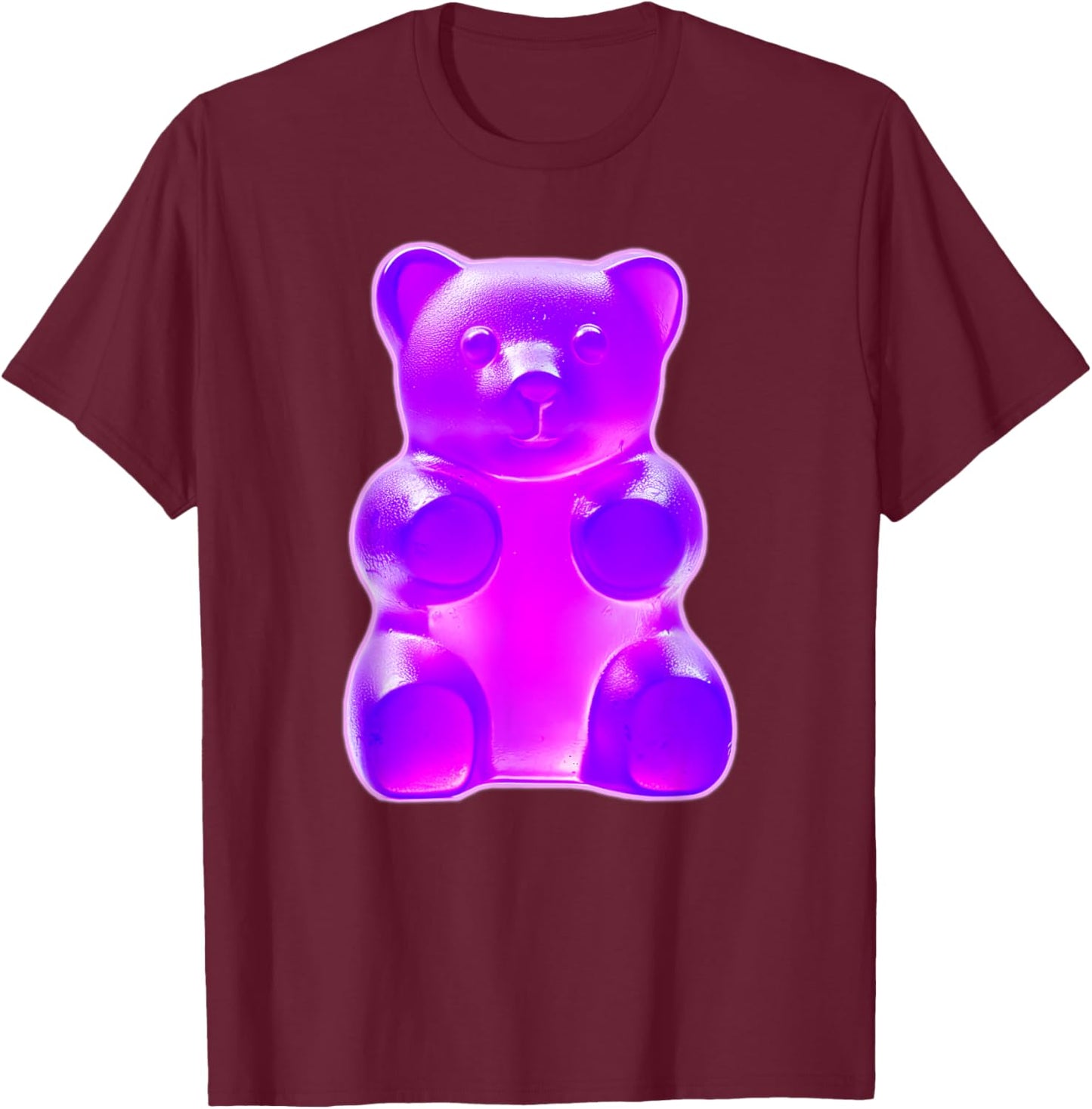 Purple Gummy Bear T-Shirt - T-Shirt | Maroon