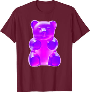 Purple Gummy Bear T-Shirt - T-Shirt | Maroon