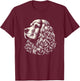 Cocker Spaniel Dog Face Art Design and T-Shirt - T-Shirt | Maroon