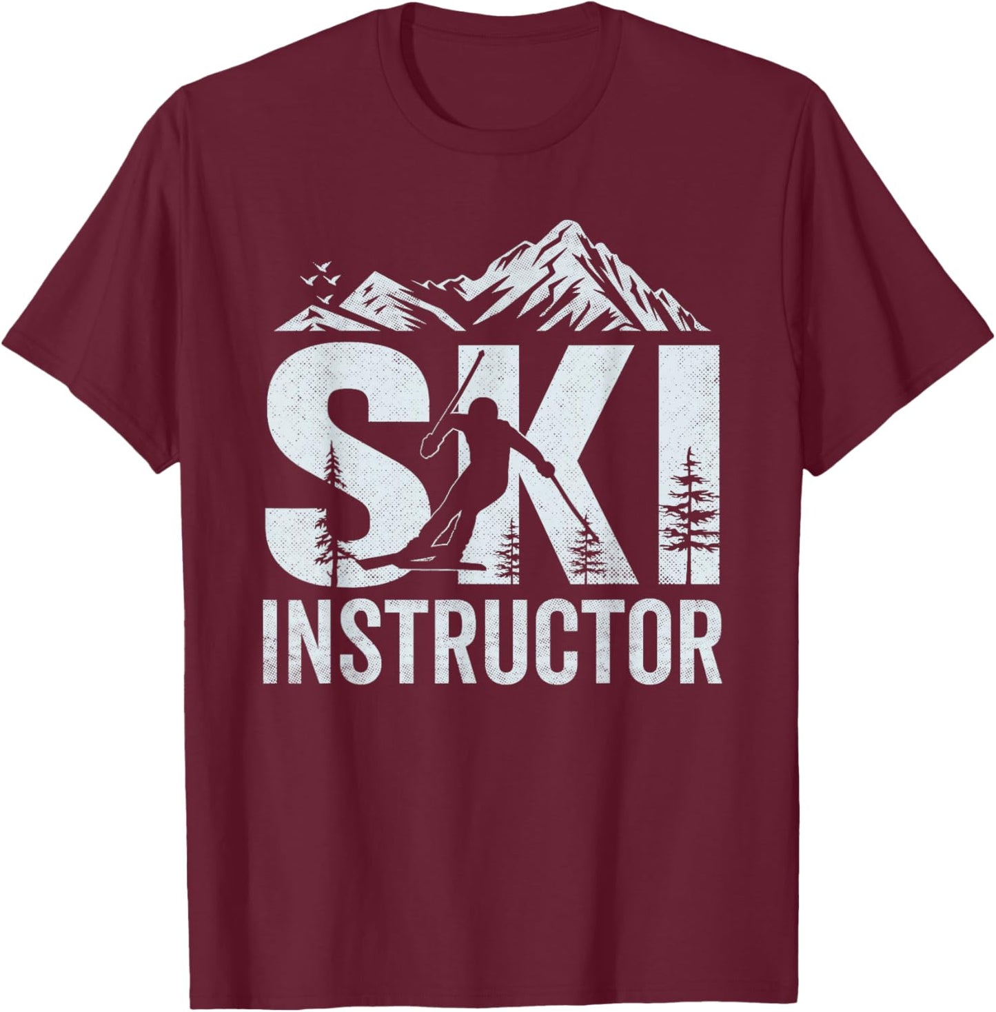Ski instructor, ski teacher, professional skier T-Shirt - T-Shirt | Maroon