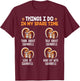 Things I Do In My Spare Time Funny Squirrel T-Shirt - T-Shirt | Maroon