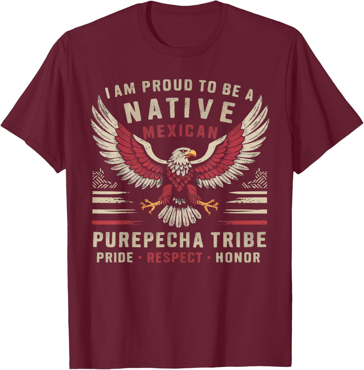 Indigenous People Mexico Native American Purepecha Tribe T-Shirt - T-Shirt | Maroon