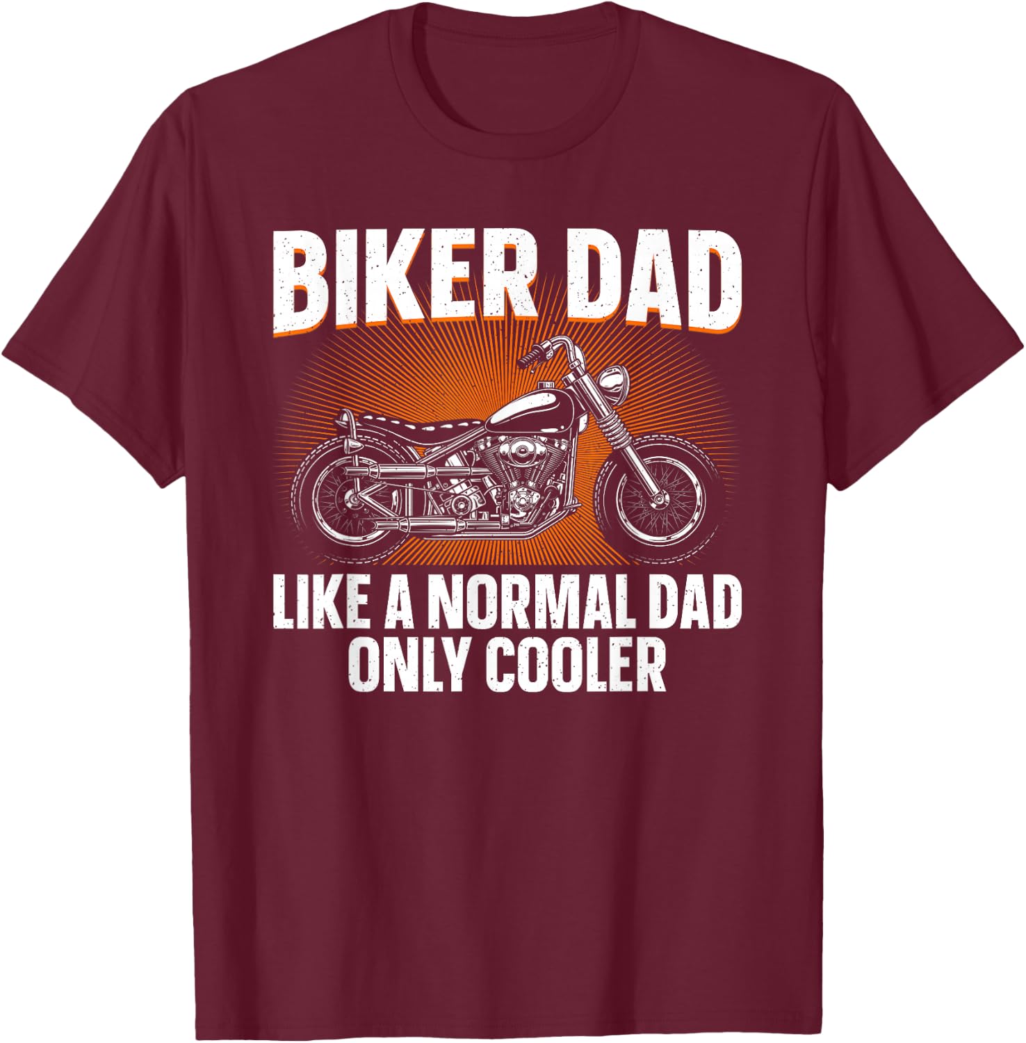 Funny Motorcycle Dad Design Grandpa Motorbike Rider T-Shirt - T-Shirt | Maroon