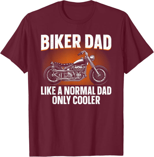 Funny Motorcycle Dad Design Grandpa Motorbike Rider T-Shirt - T-Shirt | Maroon