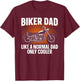 Funny Motorcycle Dad Design Grandpa Motorbike Rider T-Shirt - T-Shirt | Maroon
