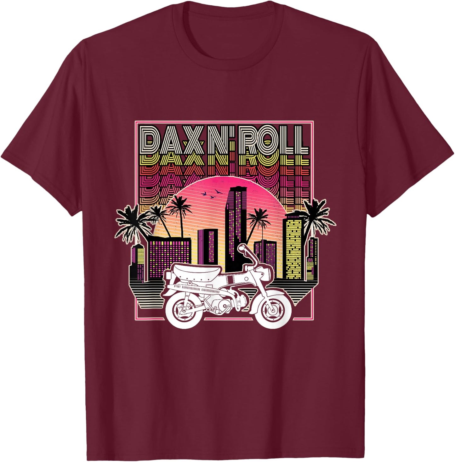 Dax Moped Motorcycle Retro Vintage Japan Classic T-Shirt - T-Shirt | Maroon