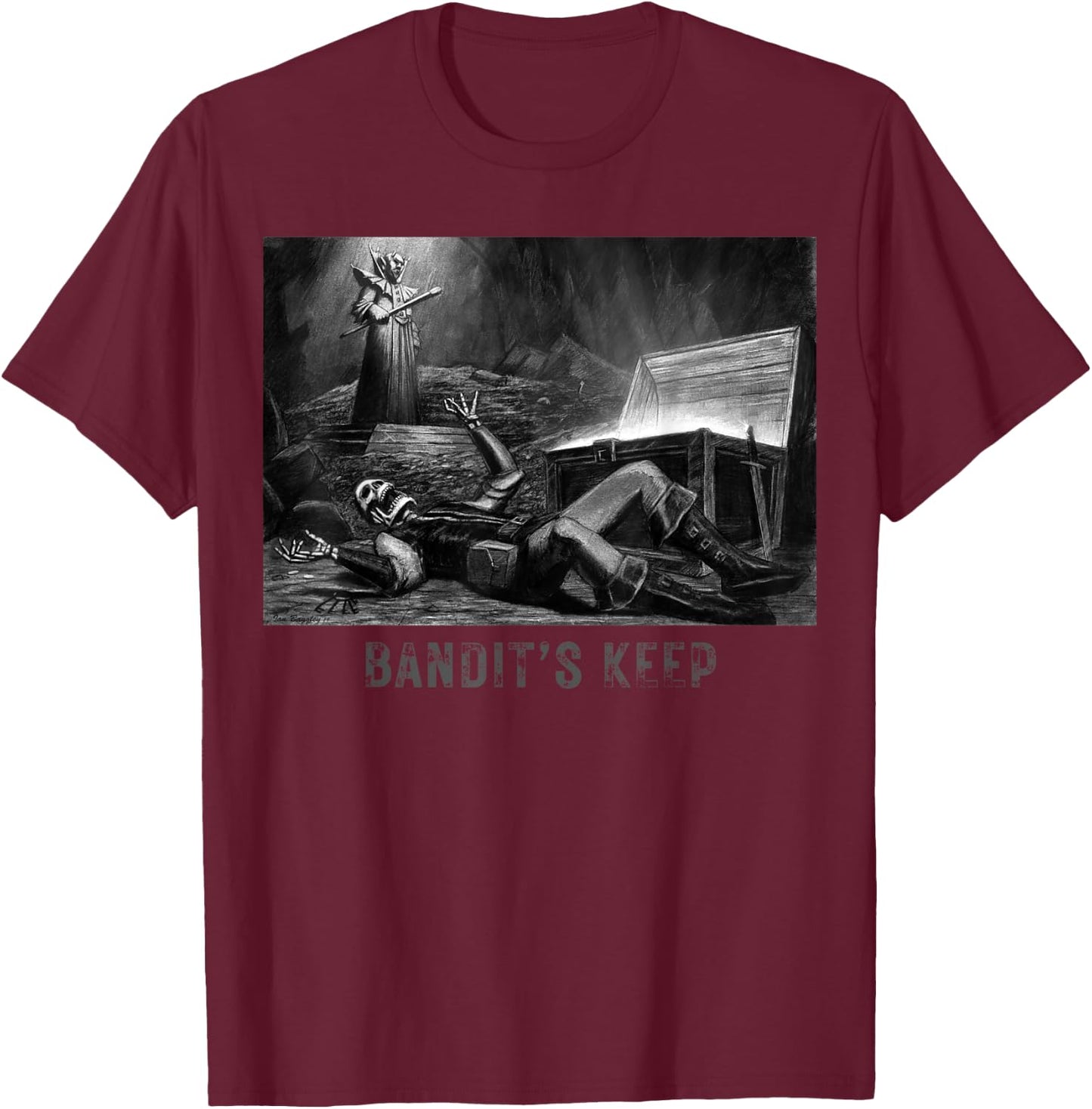 Bandit's Keep Official T-Shirt - T-Shirt | Maroon