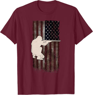 Allies Military Shooter WW2 / WW1 Vintage War Sniper Solider T-Shirt - T-Shirt | Maroon