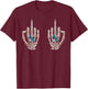 Cervical Cancer Awareness, Skeleton Teal And White Ribbon T-Shirt - T-Shirt | Maroon