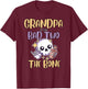 Grandpa of the Bad Two The Bone 2nd Birthday Party Outfit T-Shirt - T-Shirt | Maroon
