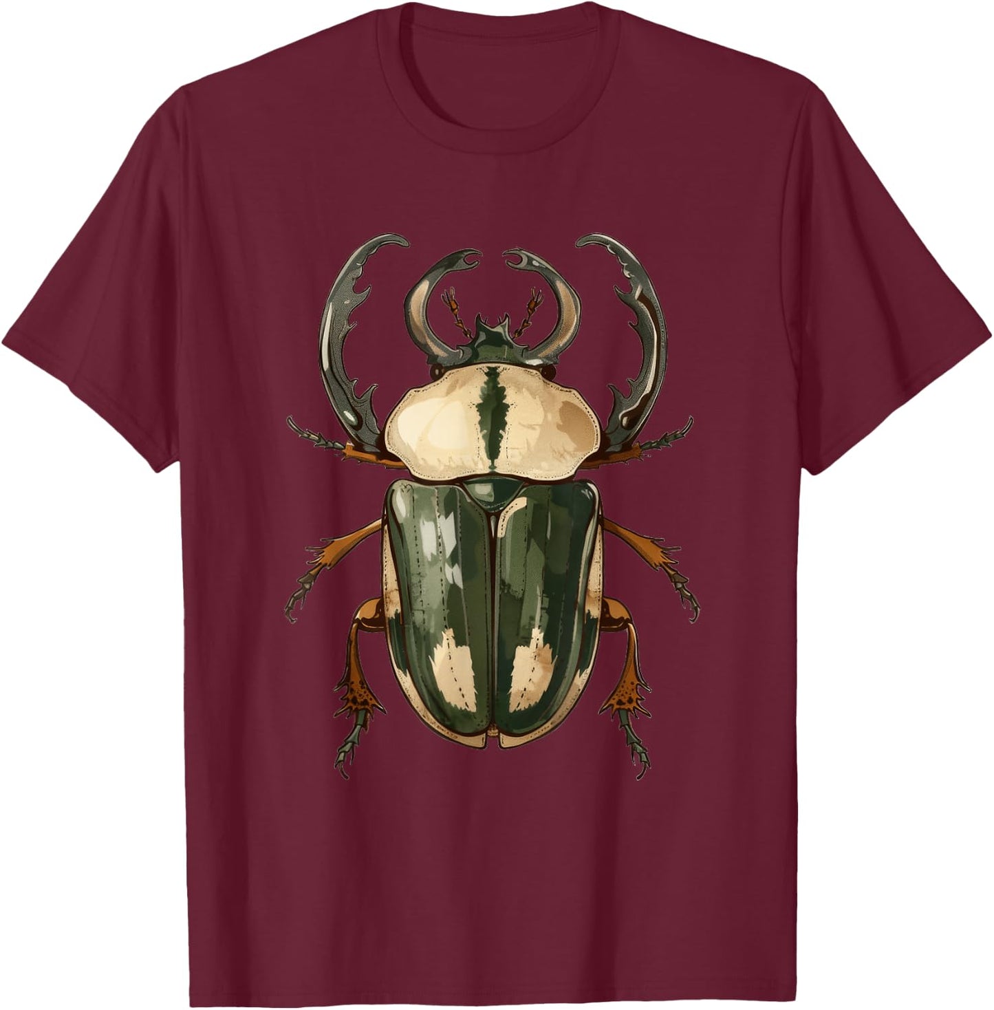 Hercules Beetle Vintage T-Shirt - T-Shirt | Maroon