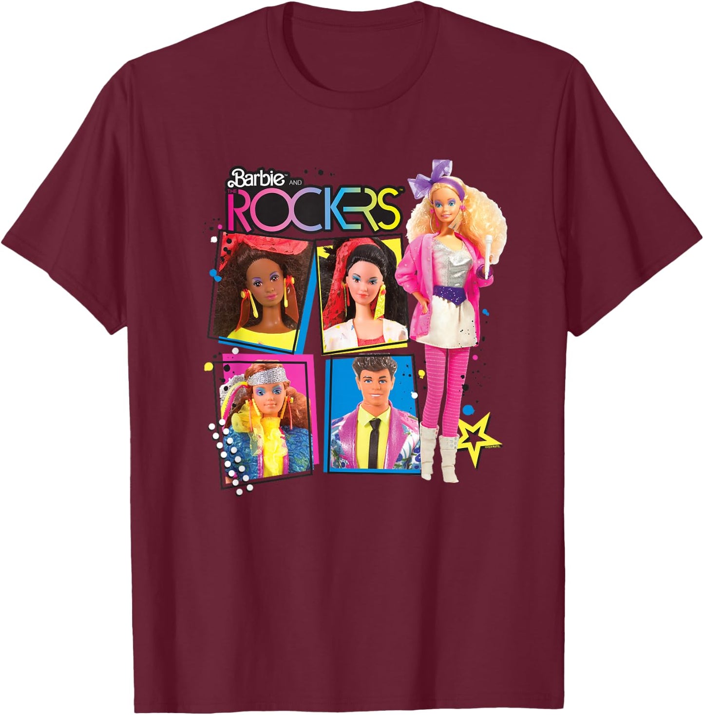 Barbie - Barbie and the Rockers T-Shirt - T-Shirt | Maroon