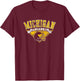 University of Michigan Wolverines U of M Football Helmet T-Shirt - T-Shirt | Maroon