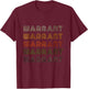 Love Heart Warrant Grunge Vintage Style Black Warrant T-Shirt - T-Shirt | Maroon