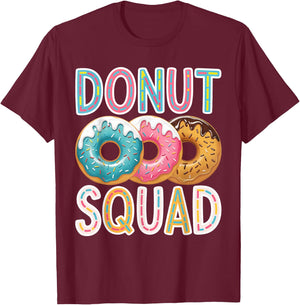 Donut Squad Shirt Doughnut Squad Kids Men Women Donut Lover T-Shirt - T-Shirt | Maroon