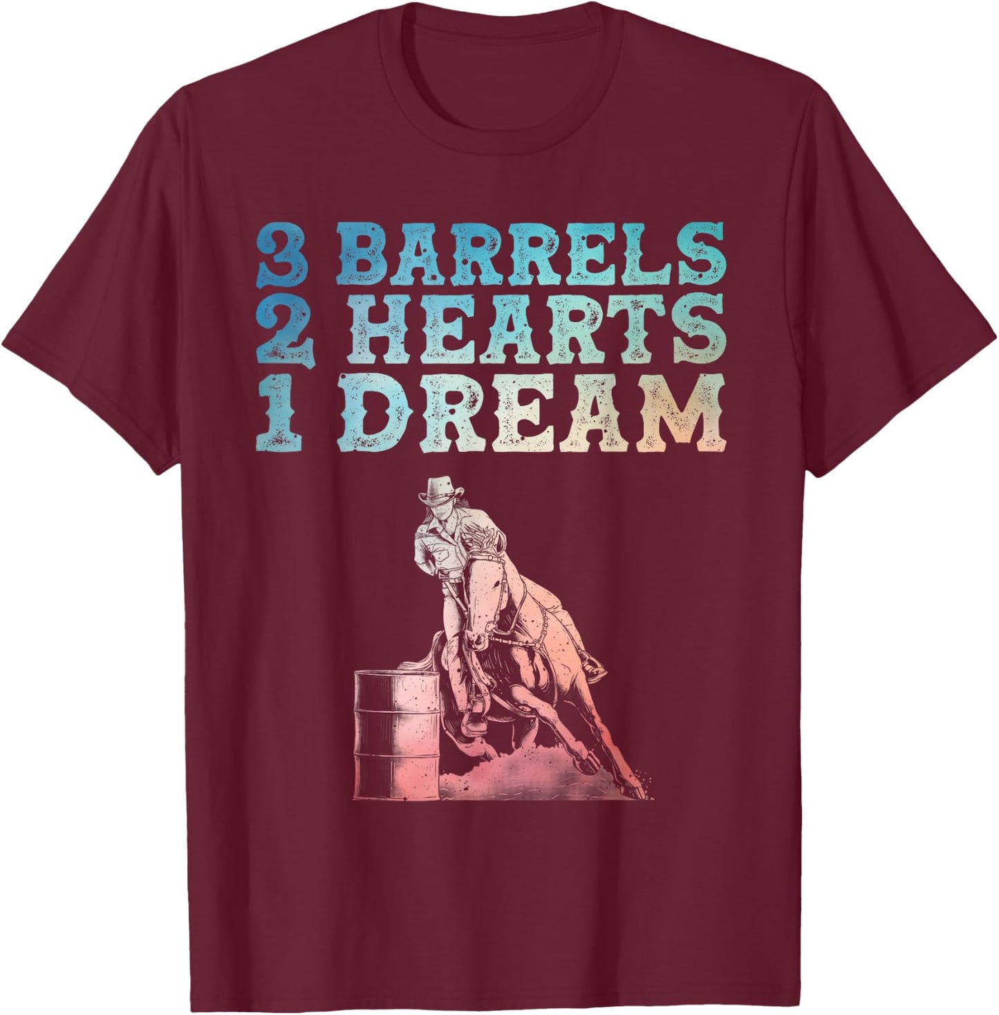 Cool Barrel Racing Design Men Rodeo Barrel Racer T-Shirt - T-Shirt | Maroon