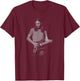 David Gilmour Greyscale Guitar Photo , Small, Black T-Shirt - T-Shirt | Maroon