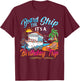 Board The Ship It's A Birthday Trip Cruise Birthday Vacation T-Shirt - T-Shirt | Maroon