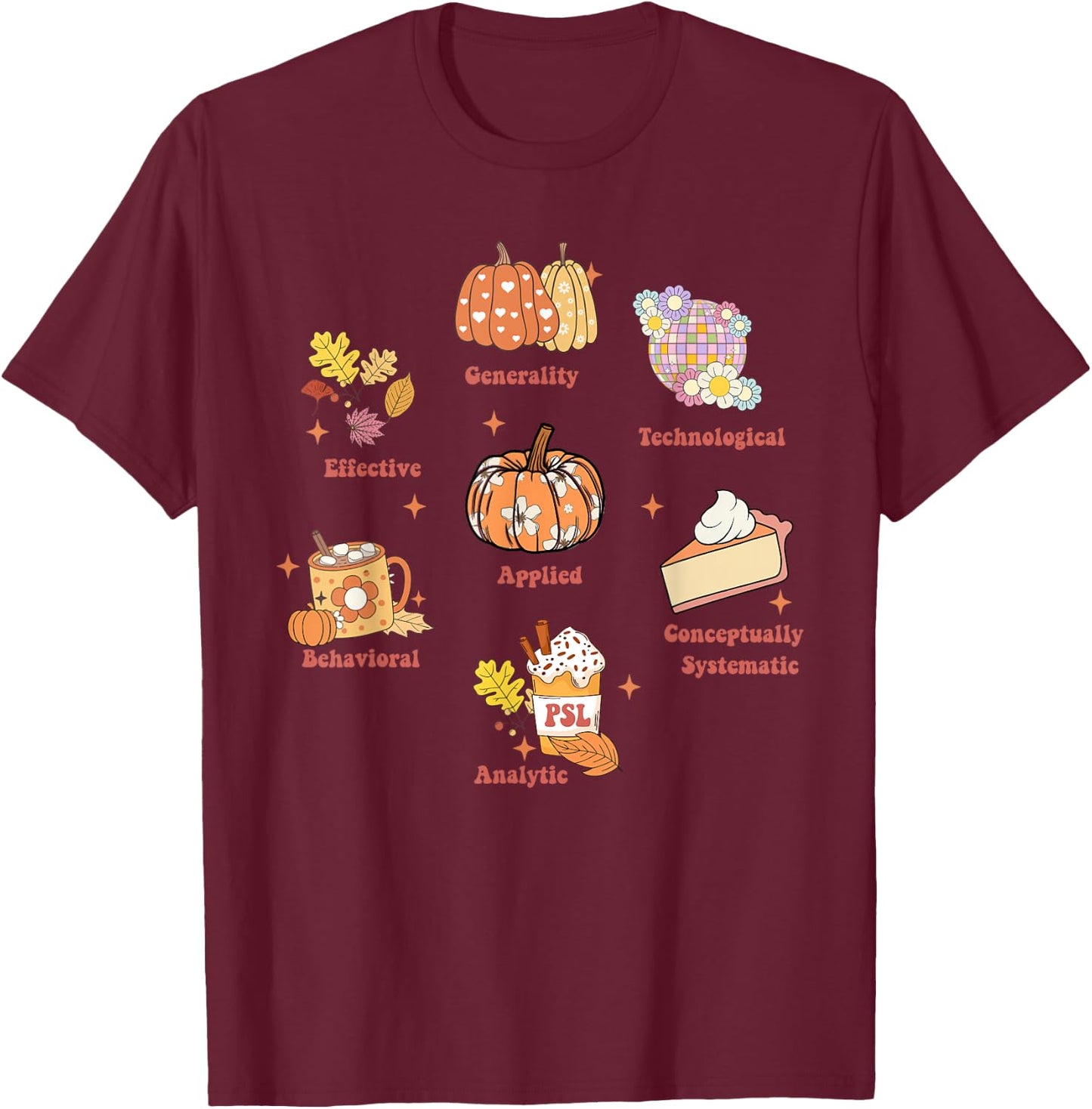 Registered Behavioral Technician Fall ABA Therapist RBT T-Shirt - T-Shirt | Maroon