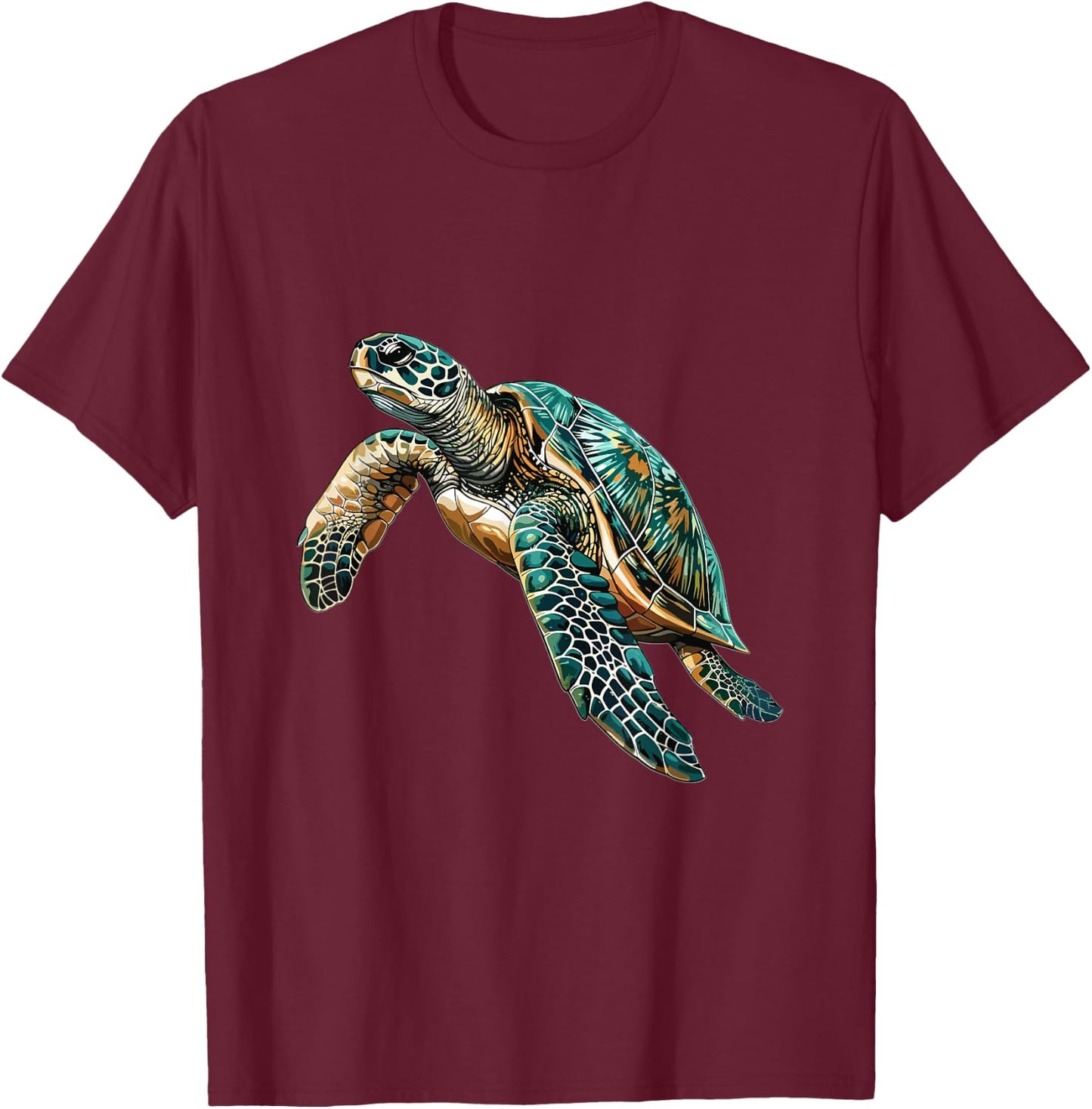 Sea Turtle Lover Graphic T-Shirt - T-Shirt | Maroon