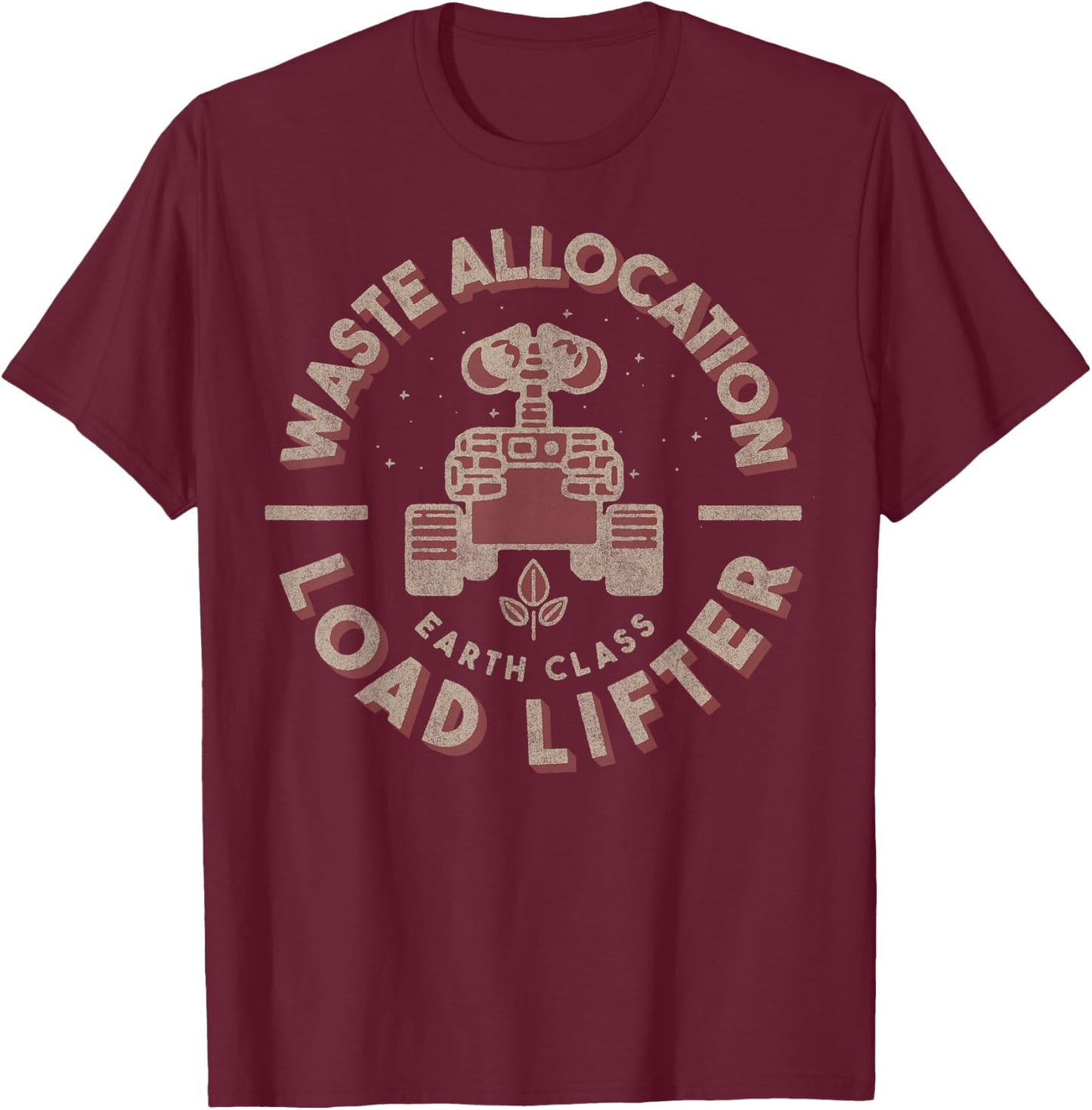 Disney Pixar Wall-E Waste Allocation Load Lifter T-Shirt - T-Shirt | Maroon