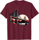 Golden Gate Bridge San Francisco California USA Golden Gate T-Shirt - T-Shirt | Maroon