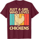 Funny Chicken Art For Girls Mom Chicken Farmer Poultry Lover T-Shirt - T-Shirt | Maroon