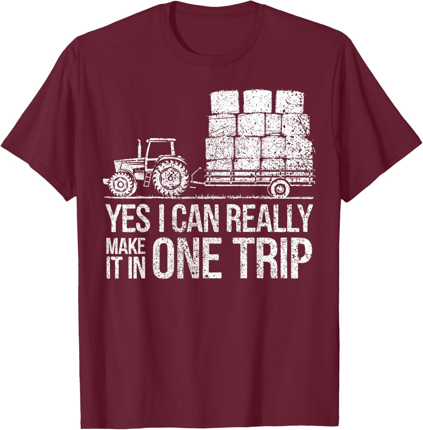 Farm Humor Hay Season Farmer T-Shirt - T-Shirt | Maroon