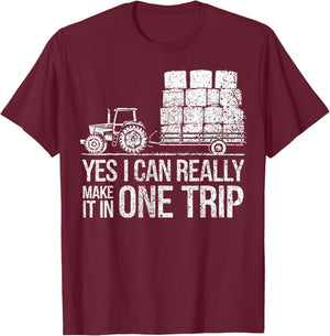 Farm Humor Hay Season Farmer T-Shirt - T-Shirt | Maroon