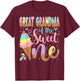 Great Grandma Of The Sweet One Ice Cream 1St Birthday Party T-Shirt - T-Shirt | Maroon