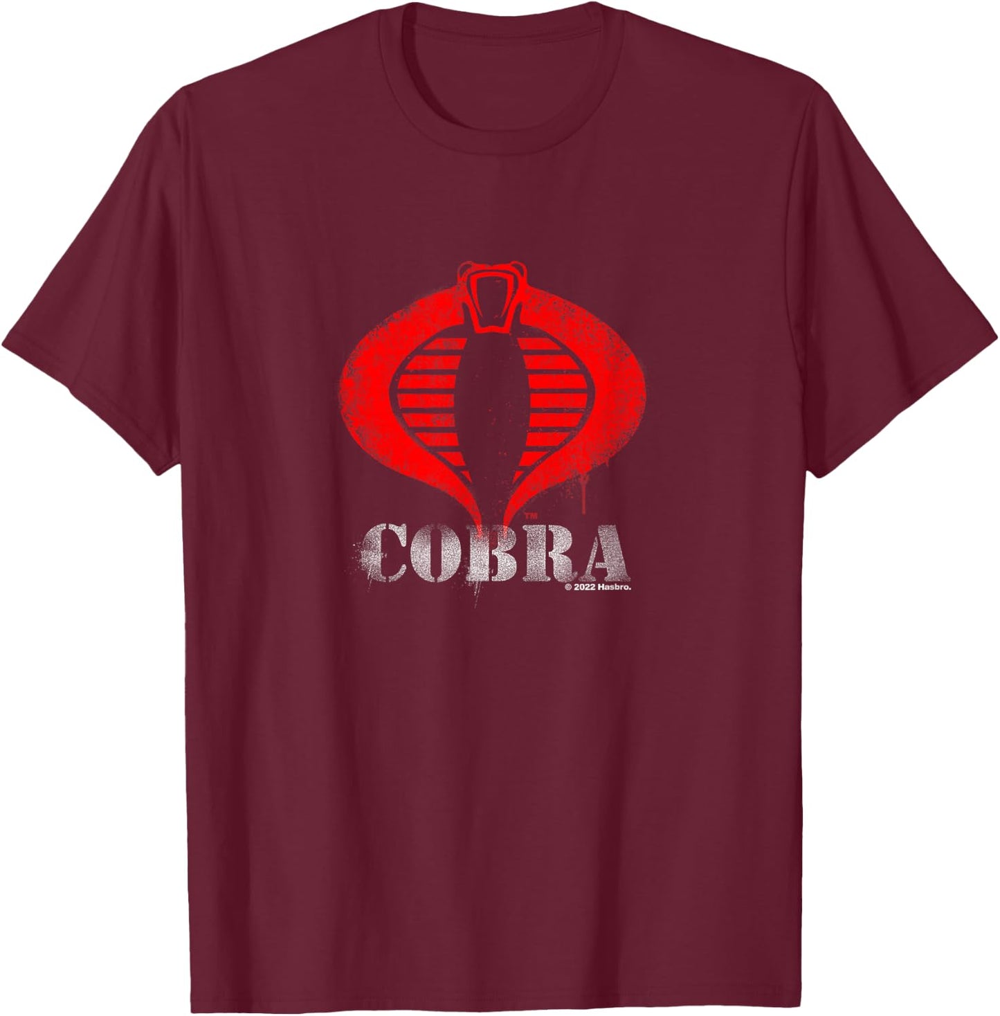 G.I. Joe A Real American Hero Cobra Command Dripping Logo T-Shirt - T-Shirt | Maroon
