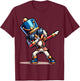 Christmas Nutcracker Dabbing Boys Santa Xmas Funny T-Shirt - T-Shirt | Maroon