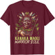 Kanaka Maoli Warrior Native Hawaiian Islands Hawaii Flag T-Shirt - T-Shirt | Maroon
