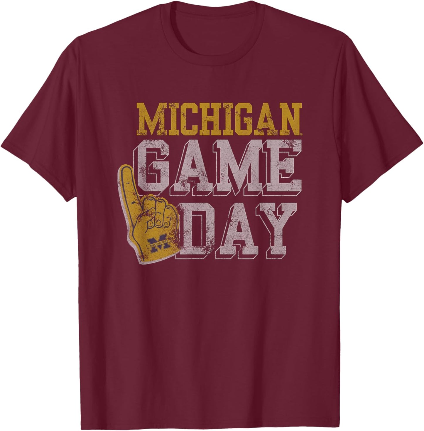University of Michigan Wolverines U of M Spirit Game Day T-Shirt - T-Shirt | Maroon
