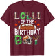 Lolli Of The Birthday Boy Game Day Football T-Shirt - T-Shirt | Maroon