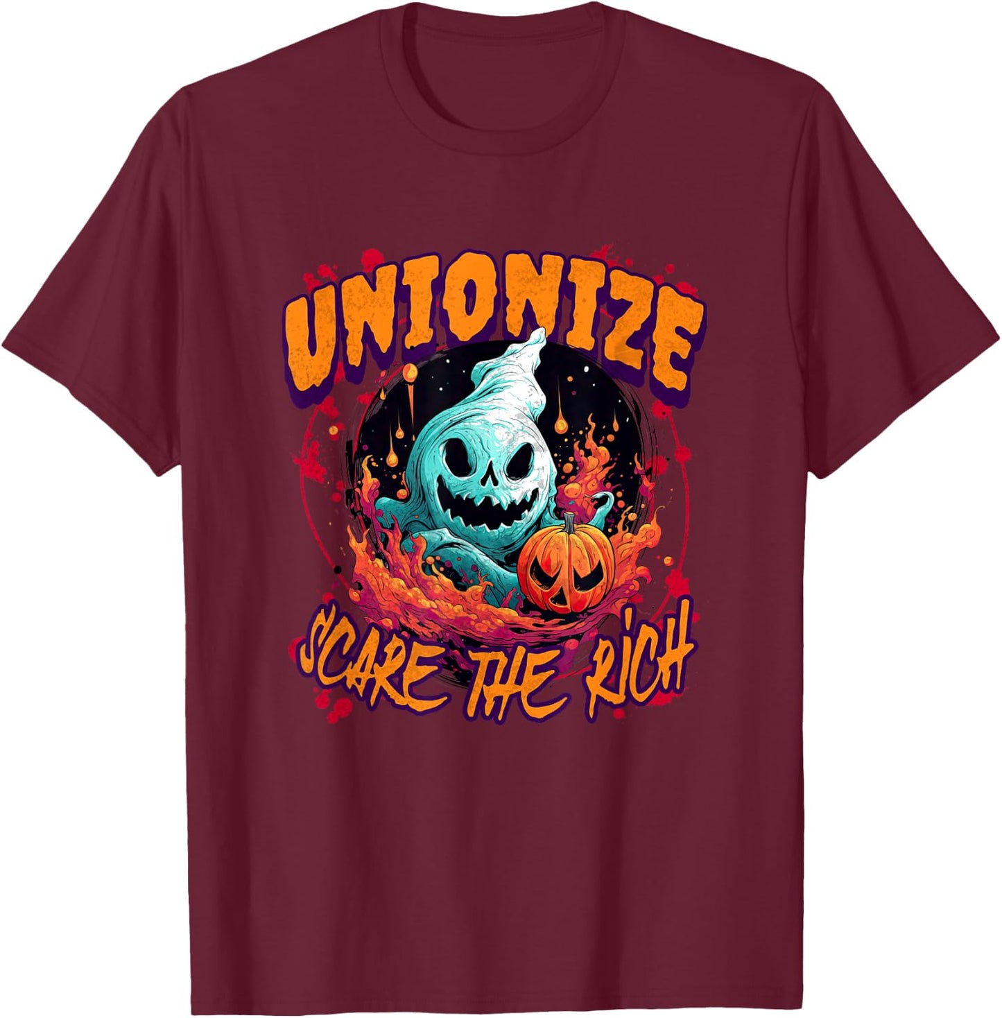 Unionize Halloween, Spooky Pro Union, For Union Member T-Shirt - T-Shirt | Maroon