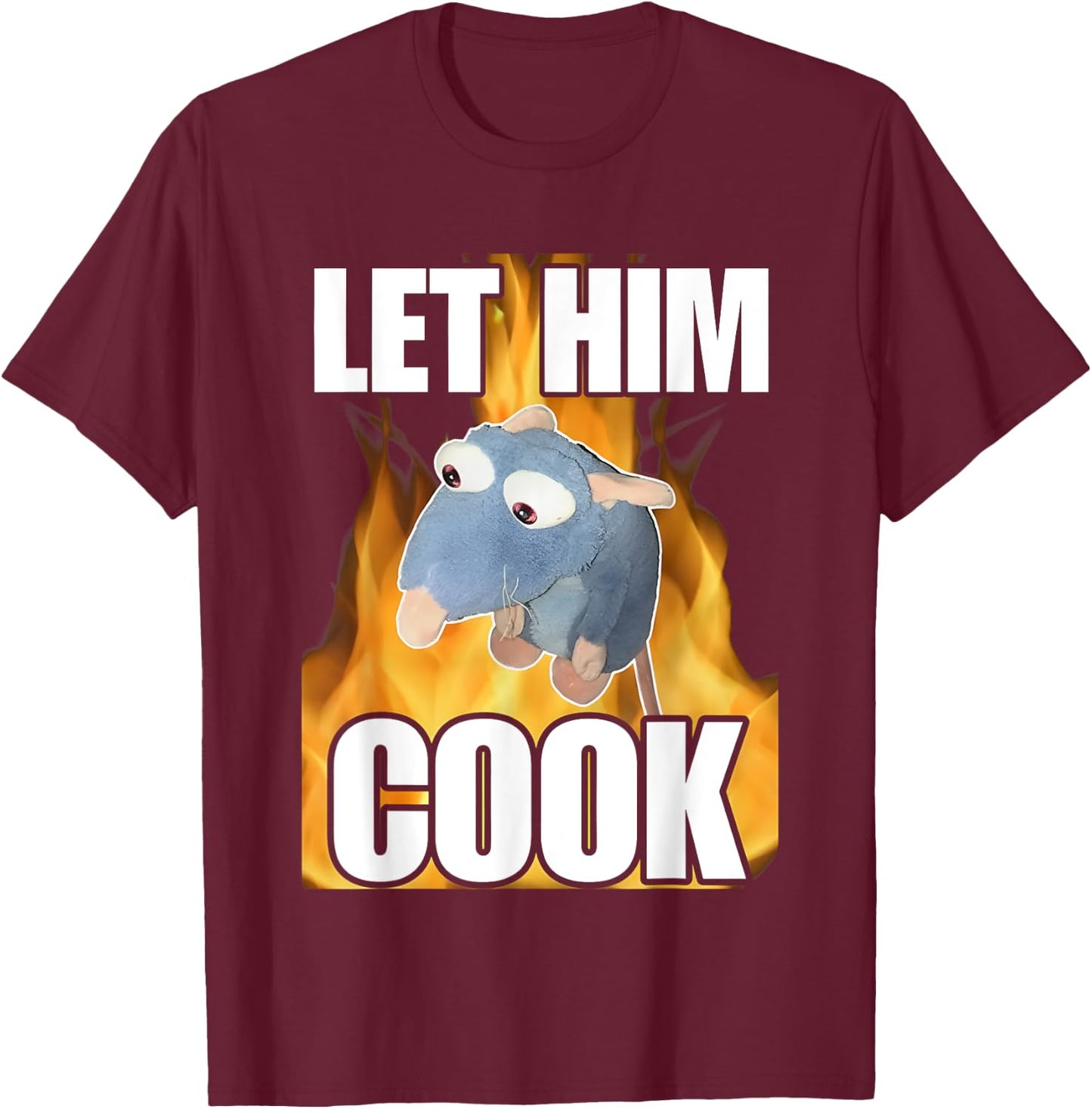 Rat Let Him Cook Funny Women T-Shirt - T-Shirt | Maroon