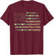 Husband Daddy Protector Hero Camo Flag Men Xmas Patriotic T-Shirt - T-Shirt | Maroon