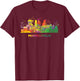 Minneapolitan Skyline Colorful Cityscape Minneapolis T-Shirt - T-Shirt | Maroon