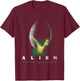 Aliens In Space No One Can Hear You Scream Distressed Logo T-Shirt - T-Shirt | Maroon