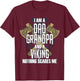 Father Grandpa Viking Scandinavia Warrior Walhalla Gift T-Shirt - T-Shirt | Maroon