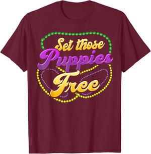 Mardis Gras Festival Beads, Boobs. T-Shirt - T-Shirt | Maroon