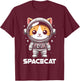 Spacecat Astronaut Cat Kitten Spaceman Cosmonaut T-Shirt - T-Shirt | Maroon