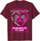 In Memory Of My Mom Breast Cancer Awanress Heart T-Shirt - T-Shirt | Maroon