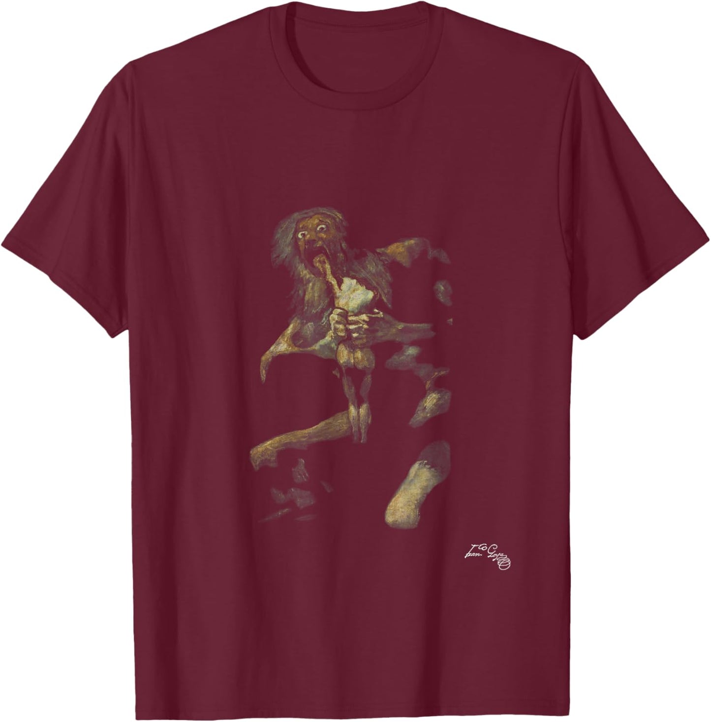 Francisco Goya - Saturn devours his children Art Demon T-Shirt - T-Shirt | Maroon