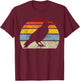 Crow Vintage Raven Gothic Retro Bird Lover Gifts Women Men T-Shirt - T-Shirt | Maroon