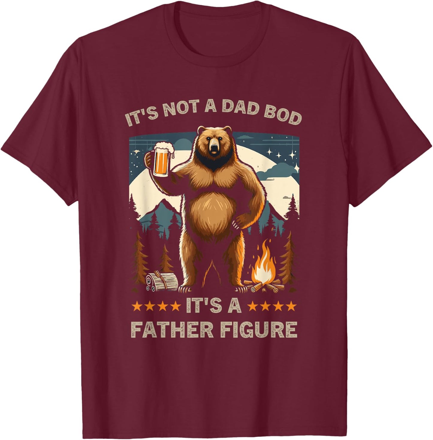 It's Not A Bad Bod It's A Father Figure Family Dad funny T-Shirt - T-Shirt | Maroon