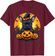 French Bulldog Frenchie Dog Breed Pet Halloween Pumpkins Women Kids T-Shirt - T-Shirt | Maroon